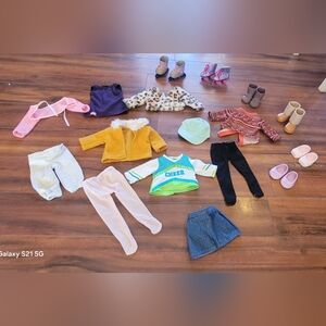 Our Generation 18" Doll Clothing Random Lot Skates Boots Shoes Shirts Pants Hat